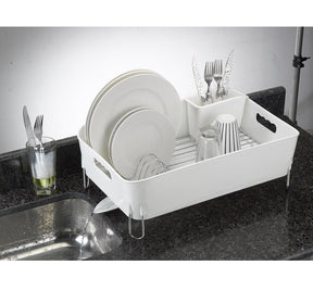 Escorredor de Louças Deluxe Branco 10 pratos com bica