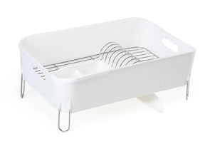Escorredor de Louças Deluxe Branco 10 pratos com bica