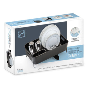 Escorredor de Louças Deluxe Branco 10 pratos com bica