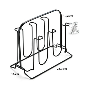 Porta copos de mesa, escorredor de copo de pia PRETO