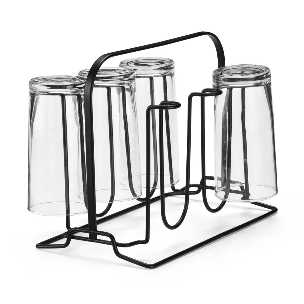 Porta copos de mesa, escorredor de copo de pia PRETO