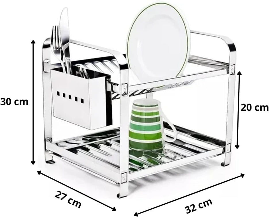 Escorredor de Louça Inox Mak Inox 12 Pratos